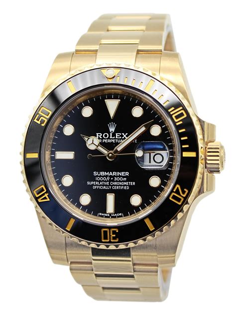 ebay rolex submariner black yellow gold|Rolex Submariner 18k gold price.